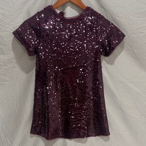 BRAND NEW WITH TAGS Zara burgundy sequin short sleeve dress